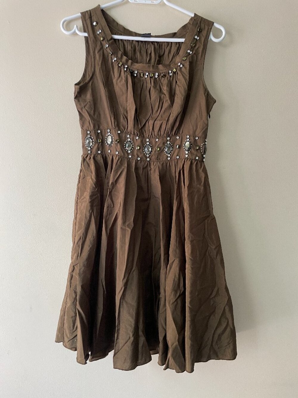 Alyse Collection Brown Embellished Dress